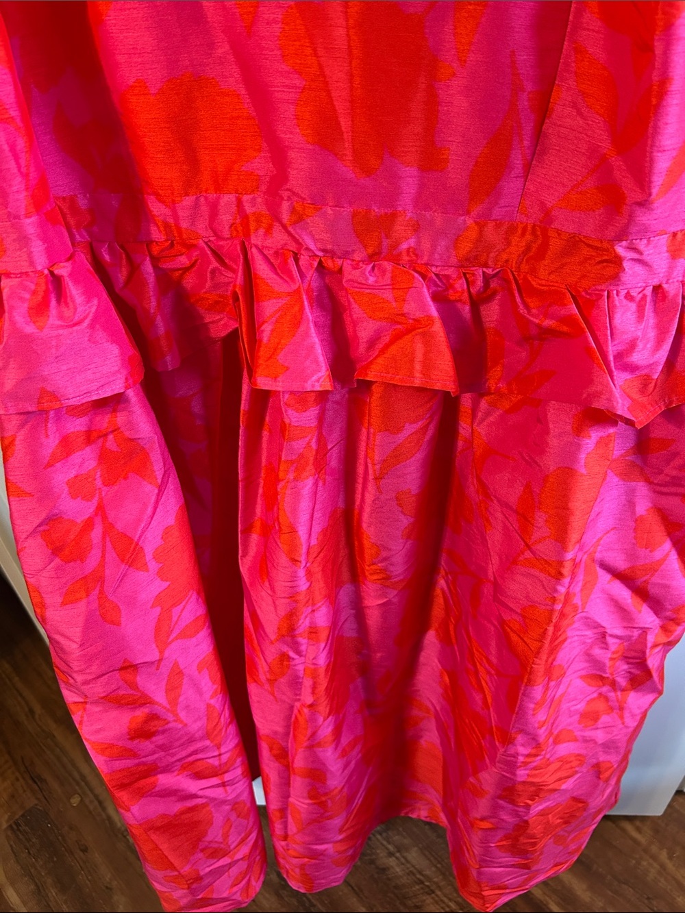 kate spade x Target Women’s Bright Pink and Red Floral Peplum Dress - Picture 5 of 7